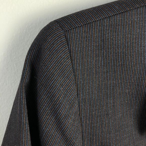 Pendleton Suit Jacket Womens 12 Petite 100% Virgin Wool Button Front Blazer Gray - Picture 7 of 13